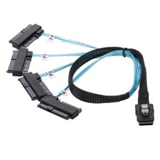 Internal 36 Pin SFF-8087 Host to 4 SFF-8482 Target SAS and SATA Power Cable 50cm picture