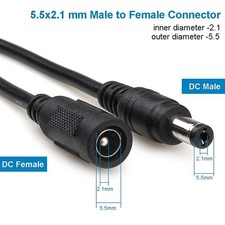 DC 12V Power Extension Cable, Wireless (Black) picture