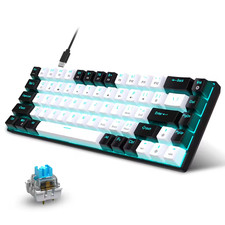 68 Keys Mechanical Keyboard Ergonomics RGB Backlit LED Hot Swappable Blue Switch picture