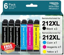 KERFOINK Epson 212 212XL Ink Cartridges Combo Pack, 6-Pk High Yield picture