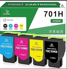 LeciRoba Lexmark 701H CMYK 4-Pack Toner High-Yield for CS310 CS410 CS510 picture