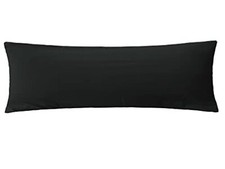  Soft Brushed Microfiber Fabric Zipper Pillow Case, Body (20'' x 48'') Black picture