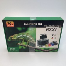 VLOVEINK 63XL Ink Refill Kit - HP Printers Auto Refill Reusable Cartridges 2027 picture