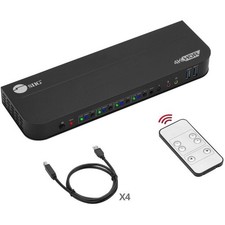 SIIG 4x1 DisplayPort 4K KVM USB 3.0 Switch with Remote Control picture