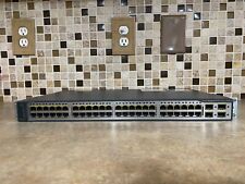 CISCO CATALYST 3750 V2 SERIES POE-48 WS-C3750V2-48PS-S NETWORK SWITCH CB-1 picture