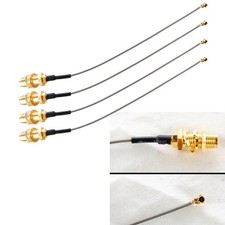 4x HQRP Connector Adapters SMA F Female to IPEX (UFL) for Wifi Wireless Antenna picture