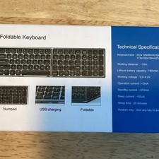 RoHS Foldable Bluetooth Keyboard FK328 Numpad USB Charge Ultra Slim picture