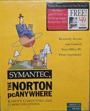 Symantec Norton pcANYWHERE 5.0 for DOS Remote Desktop Access Software 3.5 floppy picture