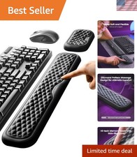 Ergonomic Memory Foam Wrist Rest for Keyboard & Mouse - Pain Relief Support picture