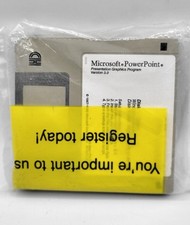 Vintage 1992 Microsoft PowerPoint 3.0 For Windows 5 Install Disks 3.5