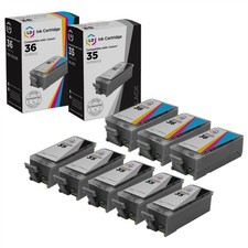 LD 8 Pack 1509B002 PGI35 CLI36 Black Color Ink Cartridge Set for Canon Printer picture