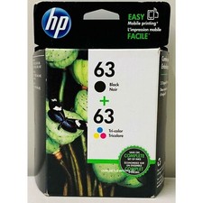 HP 63 Ink Cartridge Combo Genuine HP OfficeJet 4658 5200 5212 5220 5230 picture