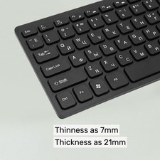 Russian Keyboard Mouse Set 78 Keys Slim 2.4G Wireless Keyboard And Mouse picture