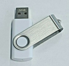 USB Flash Drive 32GB - Unbranded - USB 2.0 - FAT32 Format for Multimedia - White picture