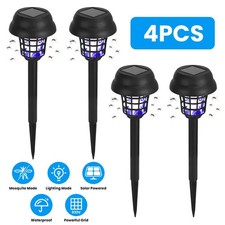 4 Pack Solar Powered Mosquito Zapper Outdoor Insect Killer Torch Waterproof Bug picture