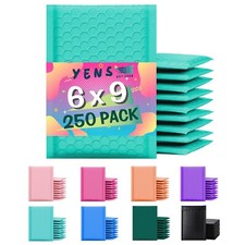 Yens® 250 #0 Poly Bubble Padded Envelopes Mailers 6 X 9 -Teal picture