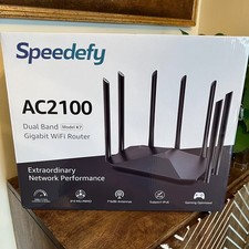 Speedefy AC2100 Dual Band Gigabit WiFi Router Model K7 6 Antennas Gaming Ready picture