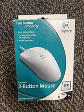 Vintage Logitech 2-Button Mouse 911511-0403 PS/2 Serial Open Box NOS PC picture