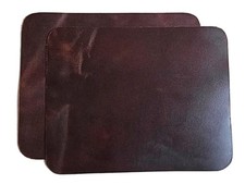 2 Pack 10x8 Full Grain Real Leather Mouse Pads, Walnut Brown, Non-Slip, Desk picture