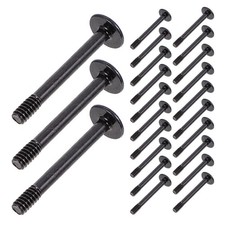 100Pcs Versatile Black Iron Screws for Pc Fan Radiator Cooling Mounting picture