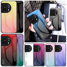 Glass Gradient Color Cover Case For OnePlus 12 11 10 9 8 Pro Nord 3 N30 N200 CE picture