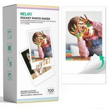 Nelko 2x3 Premium Sticky-Backed Photo Paper, 100-Pack Photo Paper, White picture