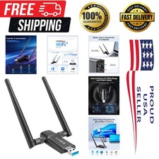 Upgrade Your Connection with 1300Mbps USB WiFi Adapter & Dual 5Dbi Antennas picture
