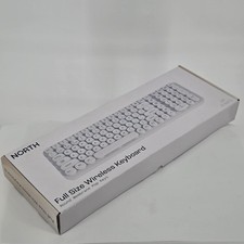 North Full Size Round Pop Key Wireless Keyboard - White: 105 Keys picture