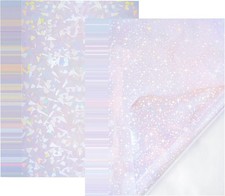 2 Types Transparent Holographic Overlay Lamination Vinyl A4 Size Self-Adhesive picture
