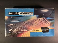 Vintage Philips Magnavox WebTV Wireless IR Keyboard Remote MWK100BK Complete picture