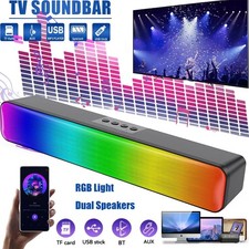 Bluetooth 5.0 Wireless Soundbar TV Speaker Home Theater Sound Bar RGB Subwoofer picture