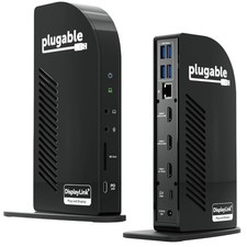 Plugable UD-ULTCDL 13-in-1 USB-C Triple Monitor Docking Station w 100W Charging, picture
