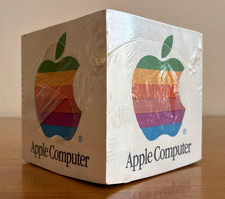 Apple Computer Note Cube Memo Pad Block Logo Rare Collectible JDM Vintage Rare picture