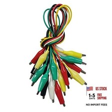 10PCS Premium Alligator Clips Electrical, 5 Colors Test Leads with 10pcs picture
