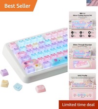 Charming Cat Themed Keycaps - Durable MAO Profile for MX Switches, Meow Pudding picture