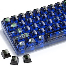 XVX Clear Keycaps Cherry Profile Black Crystal Set 65% MX Mechanical Keyboard picture
