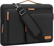 Stylish Black 17.3-Inch Laptop Bag with Adjustable Strap & Multiple Pockets picture