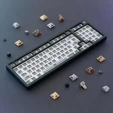75% Layout Keyboard Kit Tri-Mode Connection Wireless Keyboard Hub RGB Backlight picture