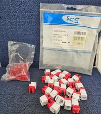 (QTY 25) ICC IC107F6CWH CAT 6 Modular Keystone Jack Network Connector - White picture