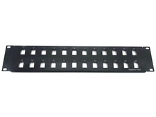 CNAweb 24 Port Unloaded Keystone Rack Mount Network Patch Panel 2U picture
