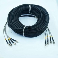 4 Cores Field Outdoor Fiber Cable ST-ST 4 Strand 9/125 SM Fiber Patch Cord 10M picture