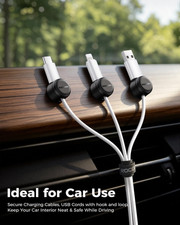 50 Pack Cable Management Kit with Magnetic Clips and Reusable Hook and Loop picture