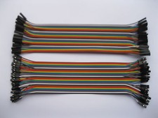 2 pcs Jumper wire Female to Female 40 Pin 2.54mm Coloured Ribbon Cable 30cm(12