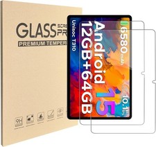 2 Pack 10 inch Android Tablet Screen Protector 9H Tempered Glass Film Guard picture