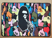BAPE drinking Coke Camo Desk Mat - Streetwear Ape Head Mouse Pad - USED picture