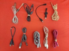 Lot Of 10 Mini USB Cables Various Length Cellphone PlayStation 3 Computer 9623 picture