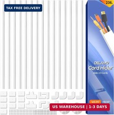 Delamu 236in Cord Hider, Professional Cable Cover Kit for Wall, TV Wire Hider fo picture