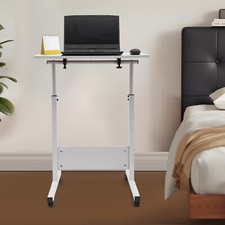 Adjustable Height Standing Desk, Portable Laptop Desk, Rolling Computer Stand picture