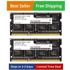 Elite 16GB Kit 2 x 8GB 1600MHz PC3-12800 CL11 Unbuffered Non-ECC 1.35V SODIMM... picture