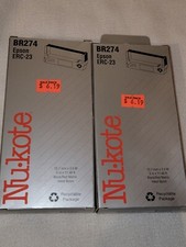 Lot of (2)Nukote BR274 Replacement Ribbon For Epson Number ERC-23 Blk/Red Matrix picture